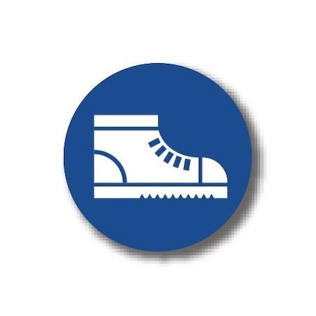 Ergomat 24in CIRCLE SIGNS - Safety Footwear Required DSV-SIGN 576 #1756 -UEN